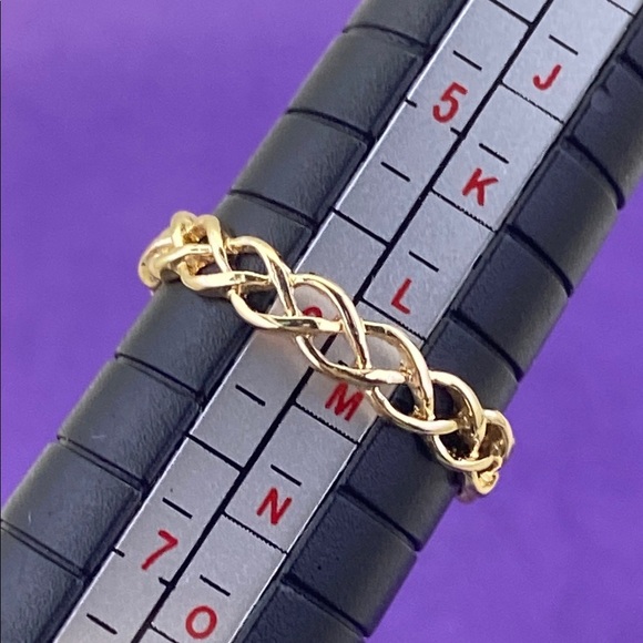 💛 Elegant Gold Plated Braided Ring - Picture 4 of 4